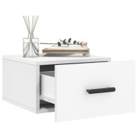 Produktbild för Väggmonterat sängbord vit 35x35x20 cm