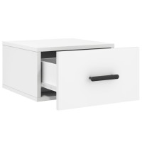 Produktbild för Väggmonterat sängbord vit 35x35x20 cm