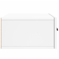 Produktbild för Väggmonterat sängbord vit 35x35x20 cm