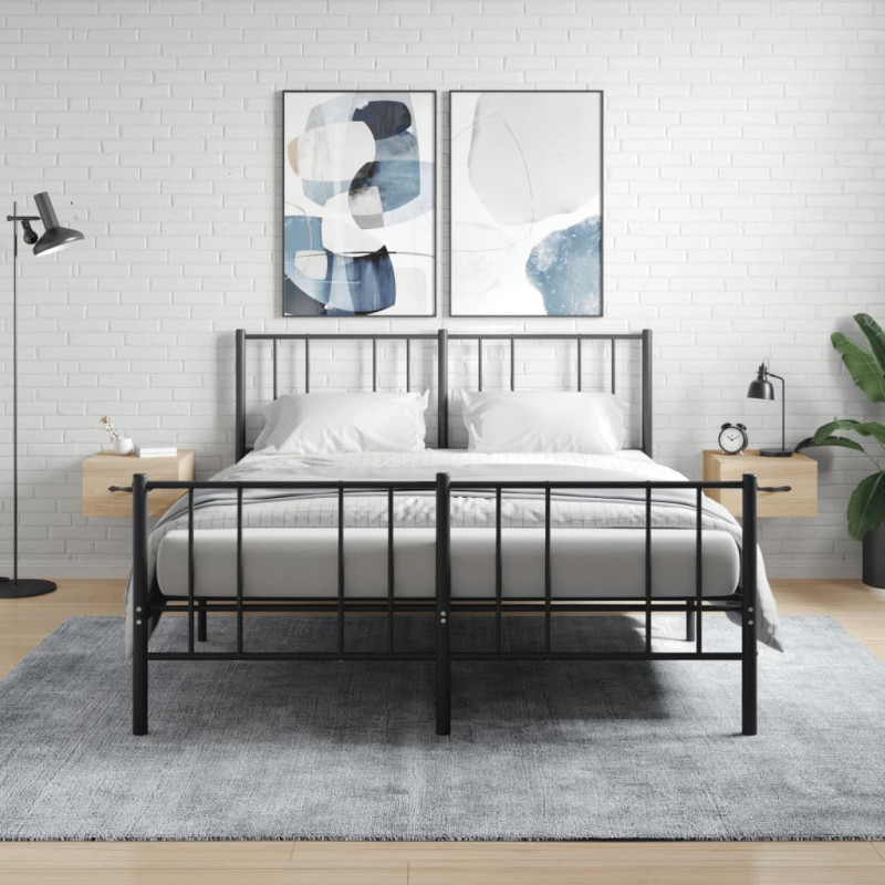 Produktbild för Väggmonterade sängbord 2 st sonoma-ek 35x35x20 cm
