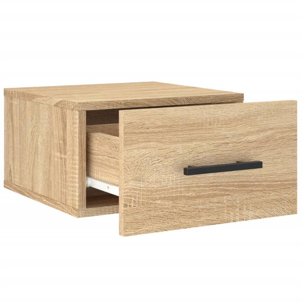 Produktbild för Väggmonterat sängbord sonoma-ek 35x35x20 cm