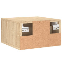Produktbild för Väggmonterat sängbord sonoma-ek 35x35x20 cm