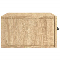 Produktbild för Väggmonterat sängbord sonoma-ek 35x35x20 cm