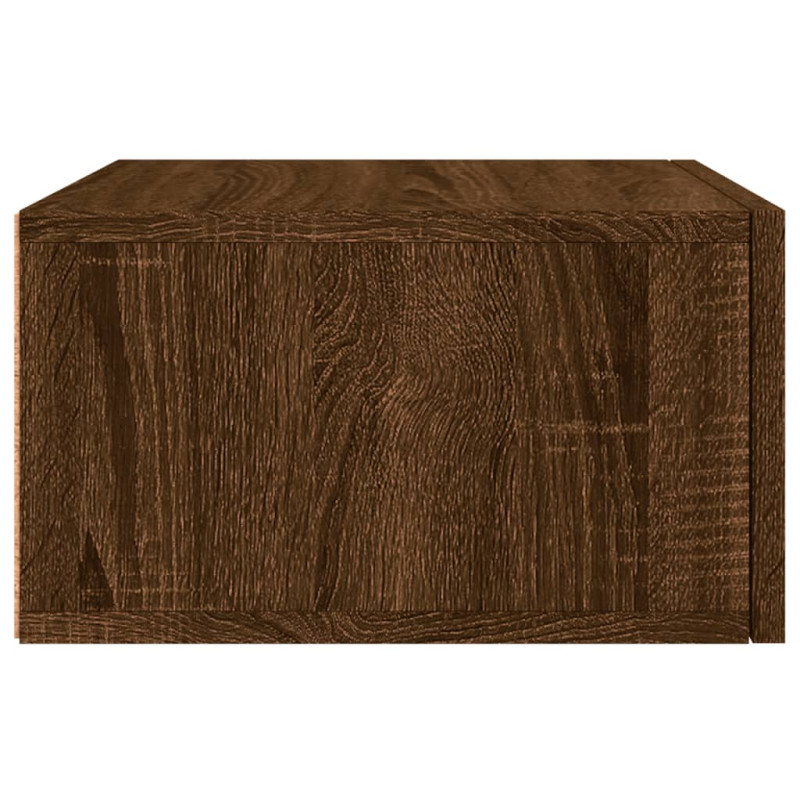 Produktbild för Väggmonterat sängbord 2 st brun ek 35x35x20 cm