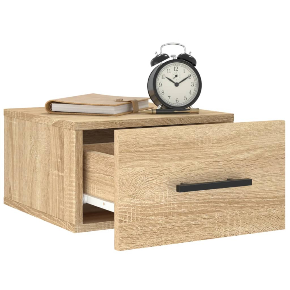 Produktbild för Väggmonterade sängbord 2 st sonoma-ek 35x35x20 cm
