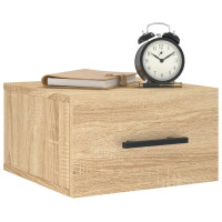 Produktbild för Väggmonterade sängbord 2 st sonoma-ek 35x35x20 cm