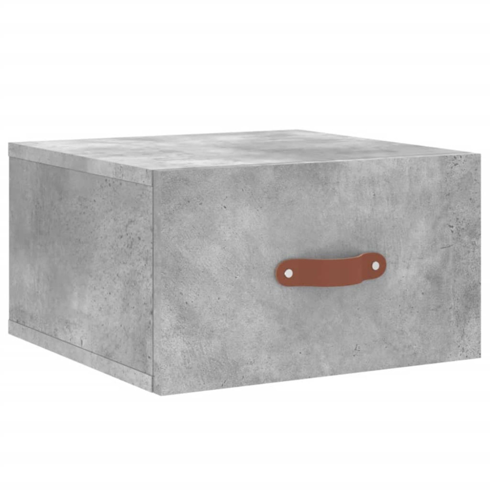 Produktbild för Väggmonterat sängbord betonggrå 35x35x20 cm