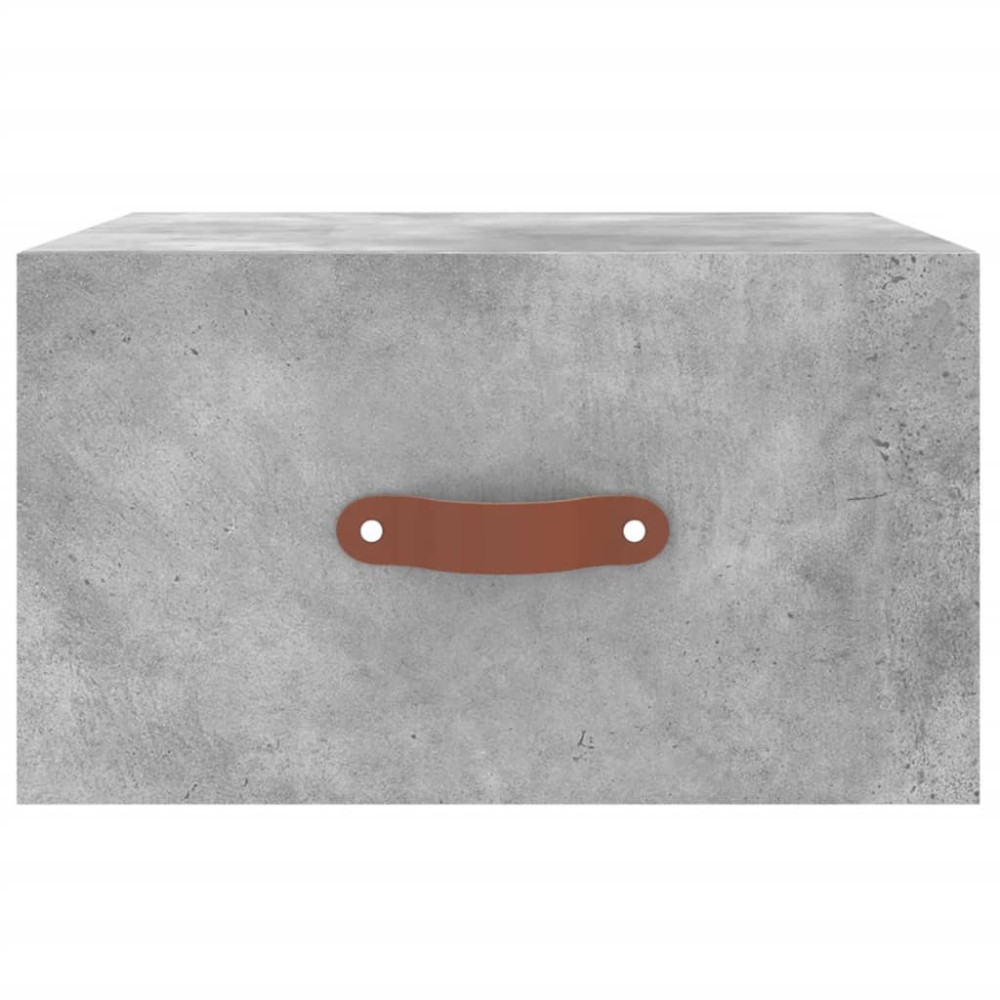 Produktbild för Väggmonterat sängbord betonggrå 35x35x20 cm
