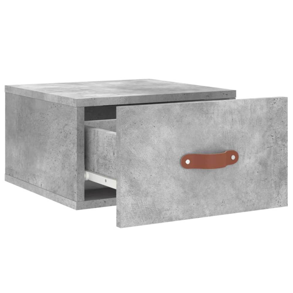 Produktbild för Väggmonterat sängbord betonggrå 35x35x20 cm