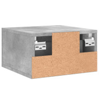 Produktbild för Väggmonterat sängbord betonggrå 35x35x20 cm