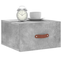 Produktbild för Väggmonterat sängbord betonggrå 35x35x20 cm