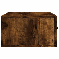 Produktbild för Väggmonterat sängbord rökfärgad ek 35x35x20 cm