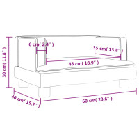 Produktbild för Barnsoffa cappuccino 60x40x30 cm konstläder