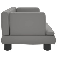 Produktbild för Barnsoffa grå 60x40x30 cm konstläder
