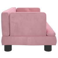 Produktbild för Barnsoffa rosa 60x40x30 cm sammet