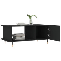 Produktbild för Soffbord svart 90x50x40 cm konstruerat trä