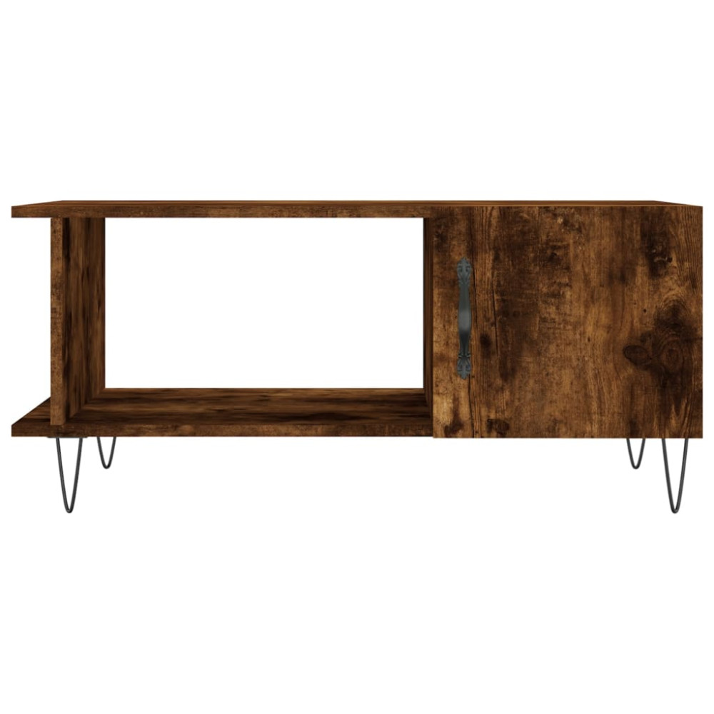 Produktbild för Soffbord rökfärgad ek 90x50x40 cm konstruerat trä
