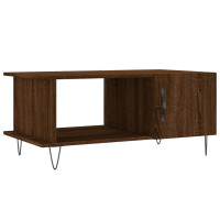 Produktbild för Soffbord brun ek 90x50x40 cm konstruerat trä