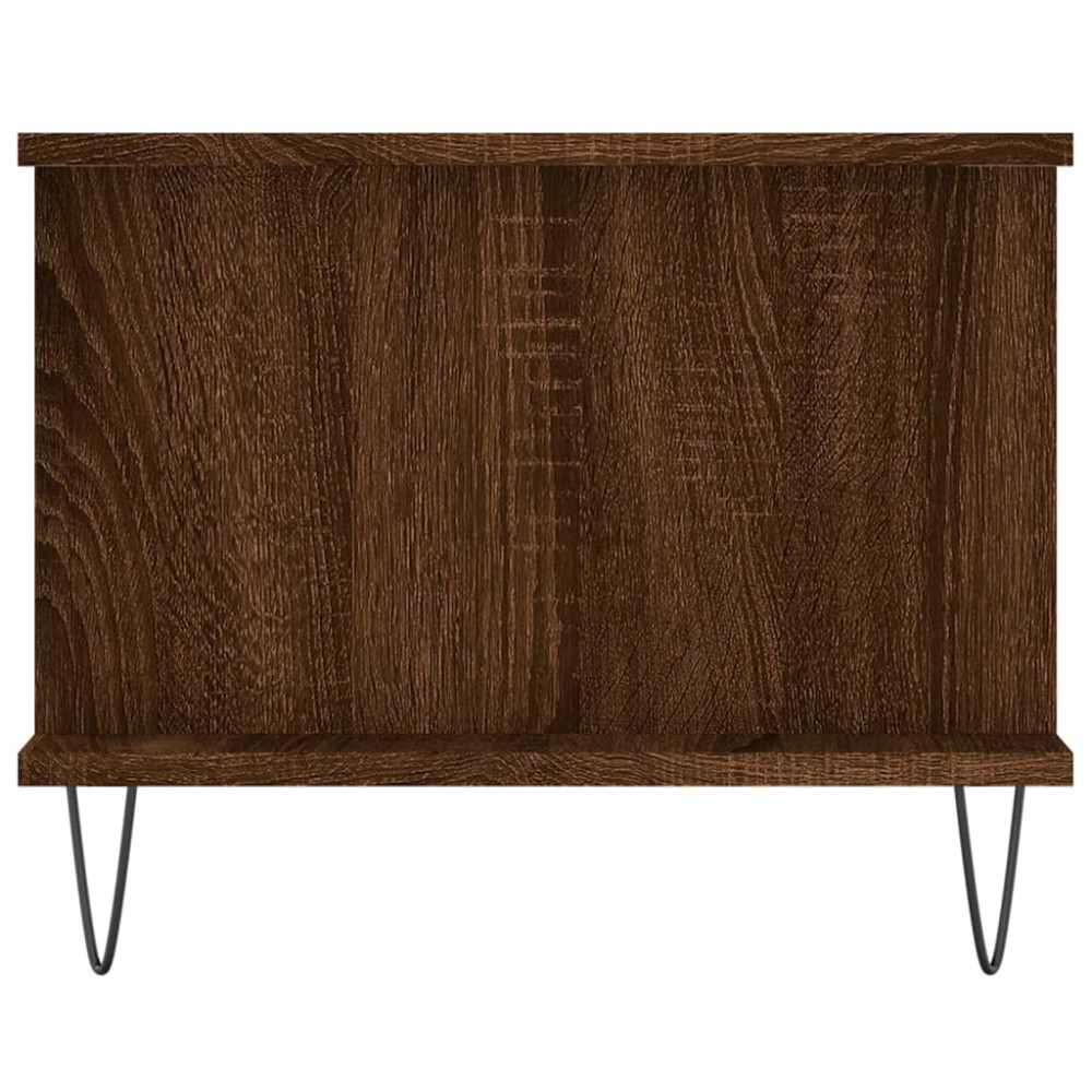 Produktbild för Soffbord brun ek 90x50x40 cm konstruerat trä