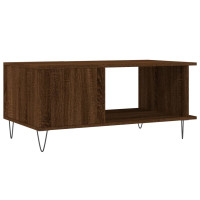 Produktbild för Soffbord brun ek 90x50x40 cm konstruerat trä