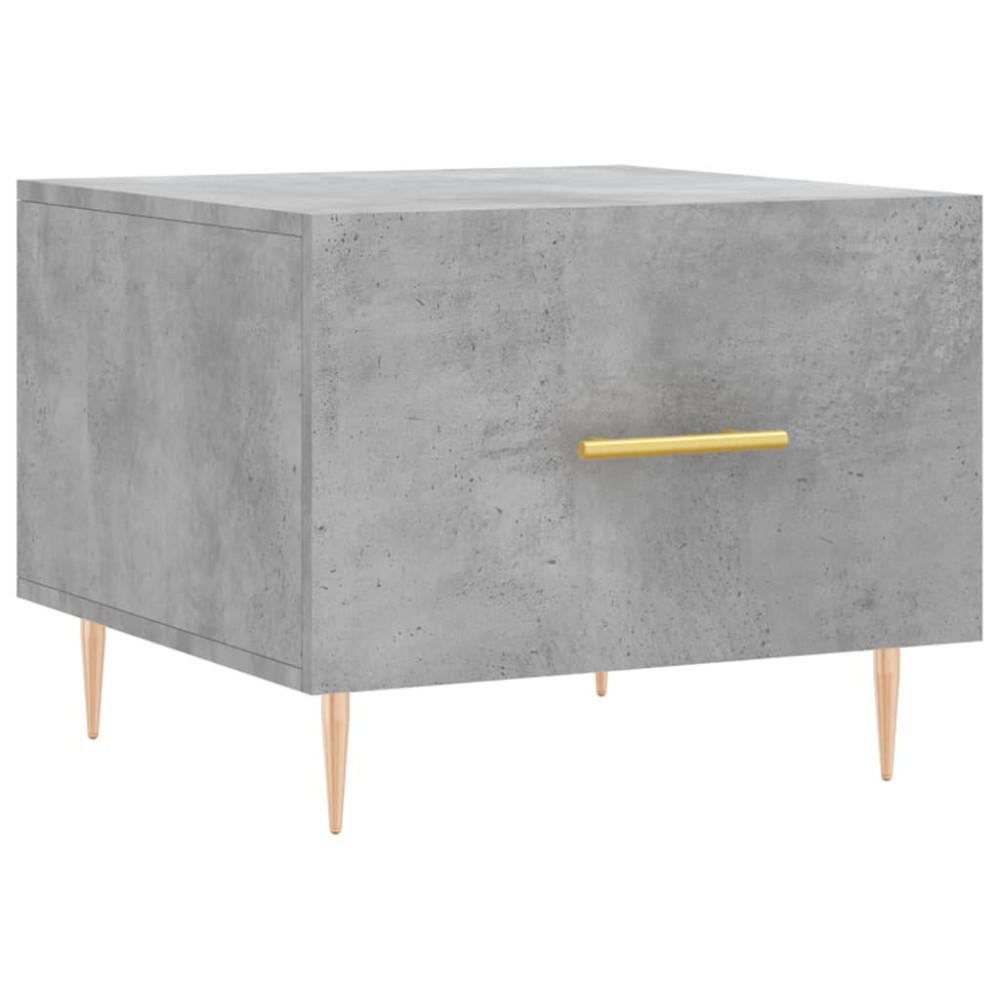 Produktbild för Soffbord betonggrå 50x50x40 cm konstruerat trä