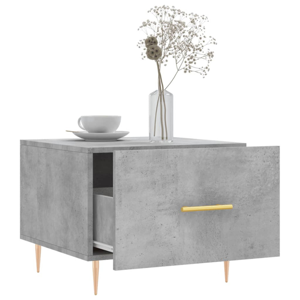 Produktbild för Soffbord betonggrå 50x50x40 cm konstruerat trä