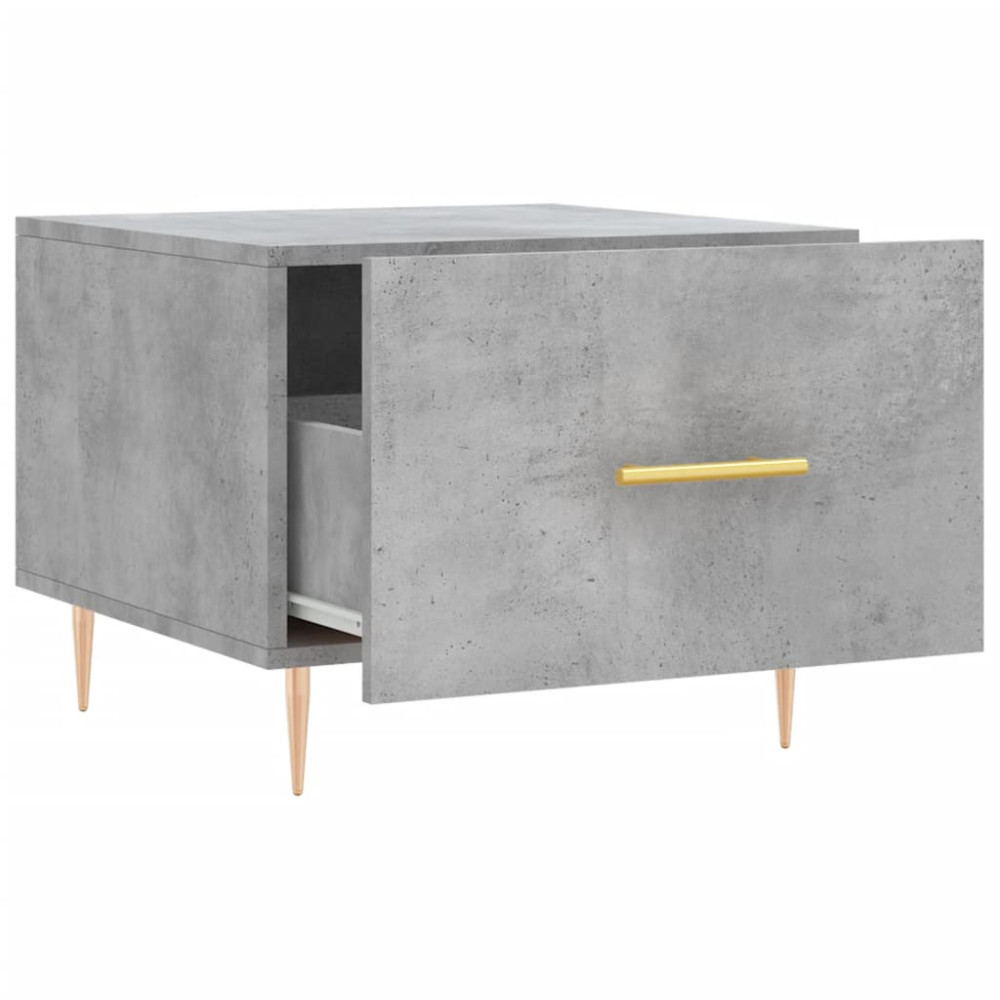 Produktbild för Soffbord betonggrå 50x50x40 cm konstruerat trä
