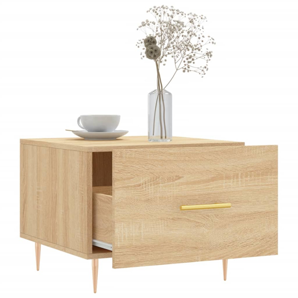 Produktbild för Soffbord sonoma-ek 50x50x40 cm konstruerat trä