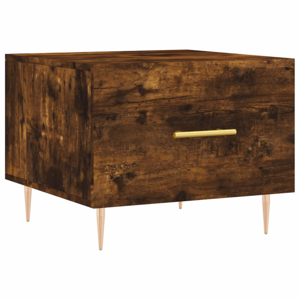 Produktbild för Soffbord rökfärgad ek 50x50x40 cm konstruerat trä