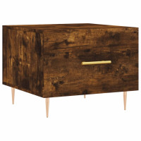 Produktbild för Soffbord rökfärgad ek 50x50x40 cm konstruerat trä