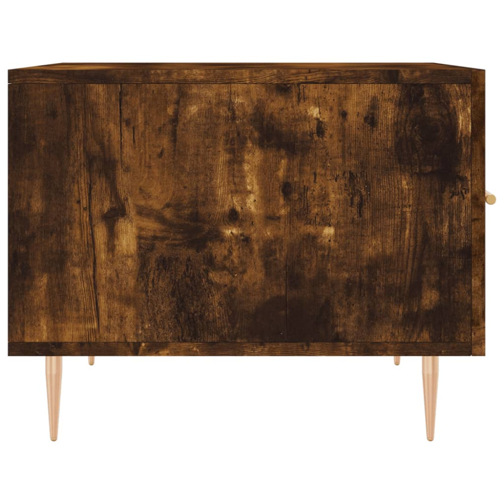 Produktbild för Soffbord rökfärgad ek 50x50x40 cm konstruerat trä