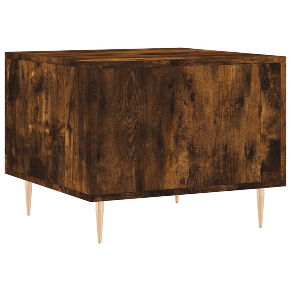 Produktbild för Soffbord rökfärgad ek 50x50x40 cm konstruerat trä