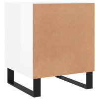 Miniatyr av produktbild för Sängbord vit högglans 40x40x50 cm konstruerat trä