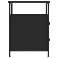 Miniatyr av produktbild för Sängbord svart 44x45x60 cm konstruerat trä