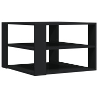 Produktbild för Soffbord svart 59,5x59,5x40 cm konstruerat trä