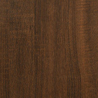 Produktbild för Soffbord brun ek 80x80x45 cm konstruerat trä och järn