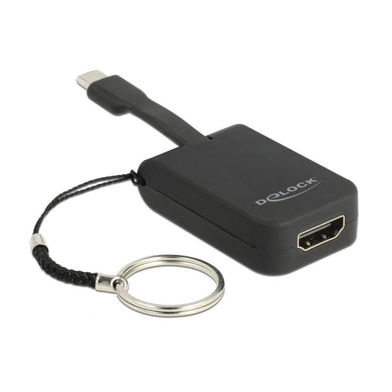 Produktbild för DeLOCK 63942 videokabeladapter 0,03 m USB Type-C HDMI Svart