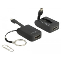 Miniatyr av produktbild för DeLOCK 63942 videokabeladapter 0,03 m USB Type-C HDMI Svart