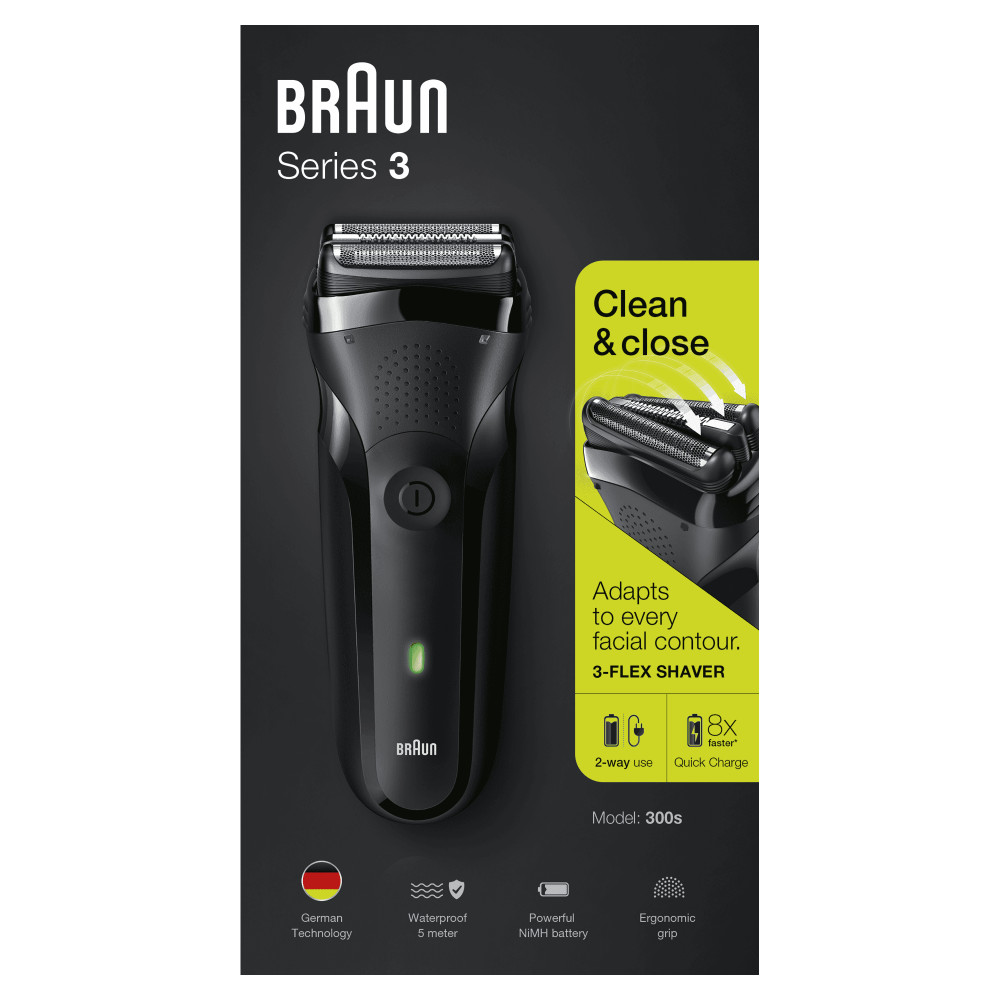 Produktbild för Braun Series 3 300s Folierakapparat Trimmer Svart