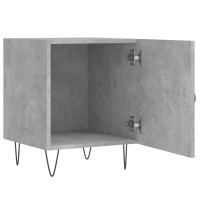 Miniatyr av produktbild för Sängbord 2 st betonggrå 40x40x50 cm konstruerat trä
