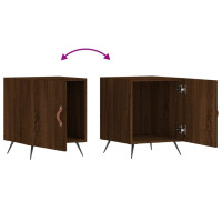 Produktbild för Sängbord 2 st brun ek 40x40x50 cm konstruerat trä