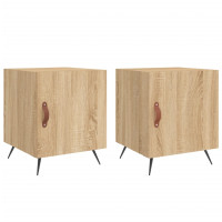 Produktbild för Sängbord 2 st sonoma-ek 40x40x50 cm konstruerat trä