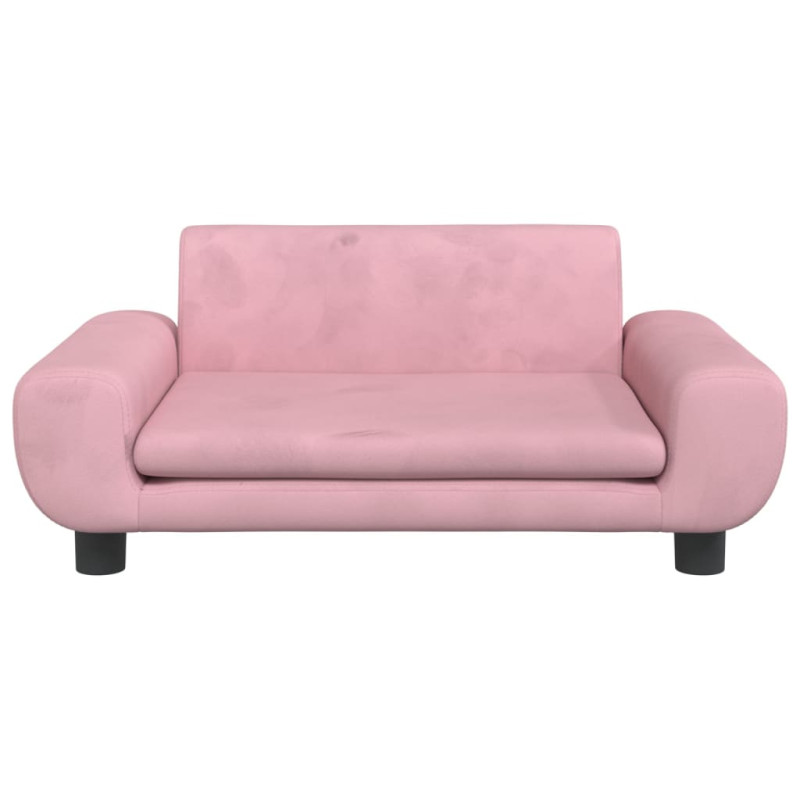Produktbild för Barnsoffa rosa 70x45x33 cm sammet