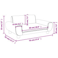 Produktbild för Barnsoffa svart 70x45x33 cm sammet