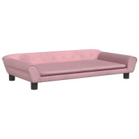 Produktbild för Barnsoffa rosa 100x50x26 cm sammet