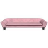 Produktbild för Barnsoffa rosa 100x50x26 cm sammet