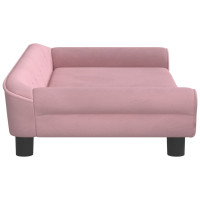 Produktbild för Barnsoffa rosa 100x50x26 cm sammet