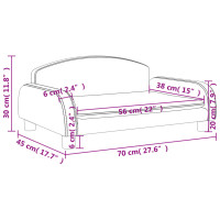 Produktbild för Barnsoffa gräddvit 70x45x30 cm konstläder