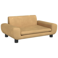 Produktbild för Barnsoffa brun 70x45x33 cm sammet