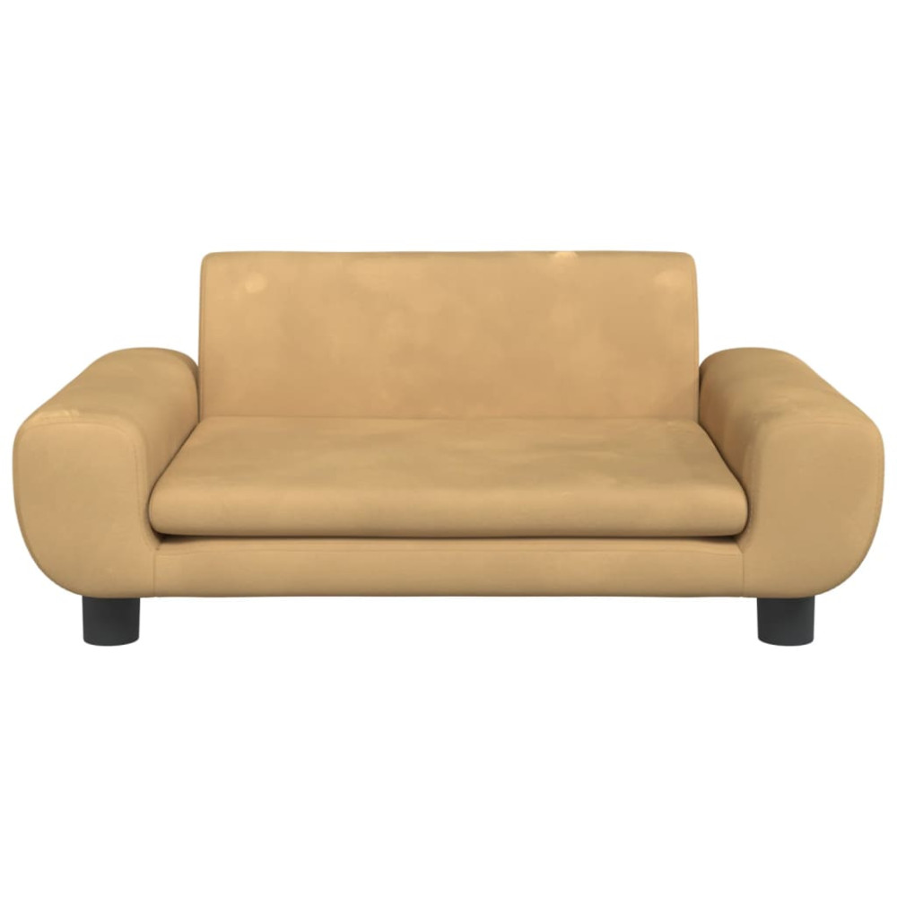 Produktbild för Barnsoffa brun 70x45x33 cm sammet